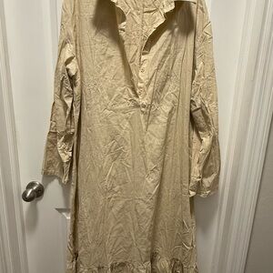 Cream Long-Sleeve Dress